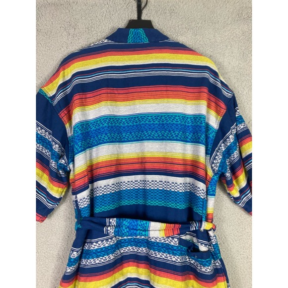 La Sirena California Cowboy Aztec Robe Adult M/L Southwest Style Bathrobe Cozy - Picture 12 of 12